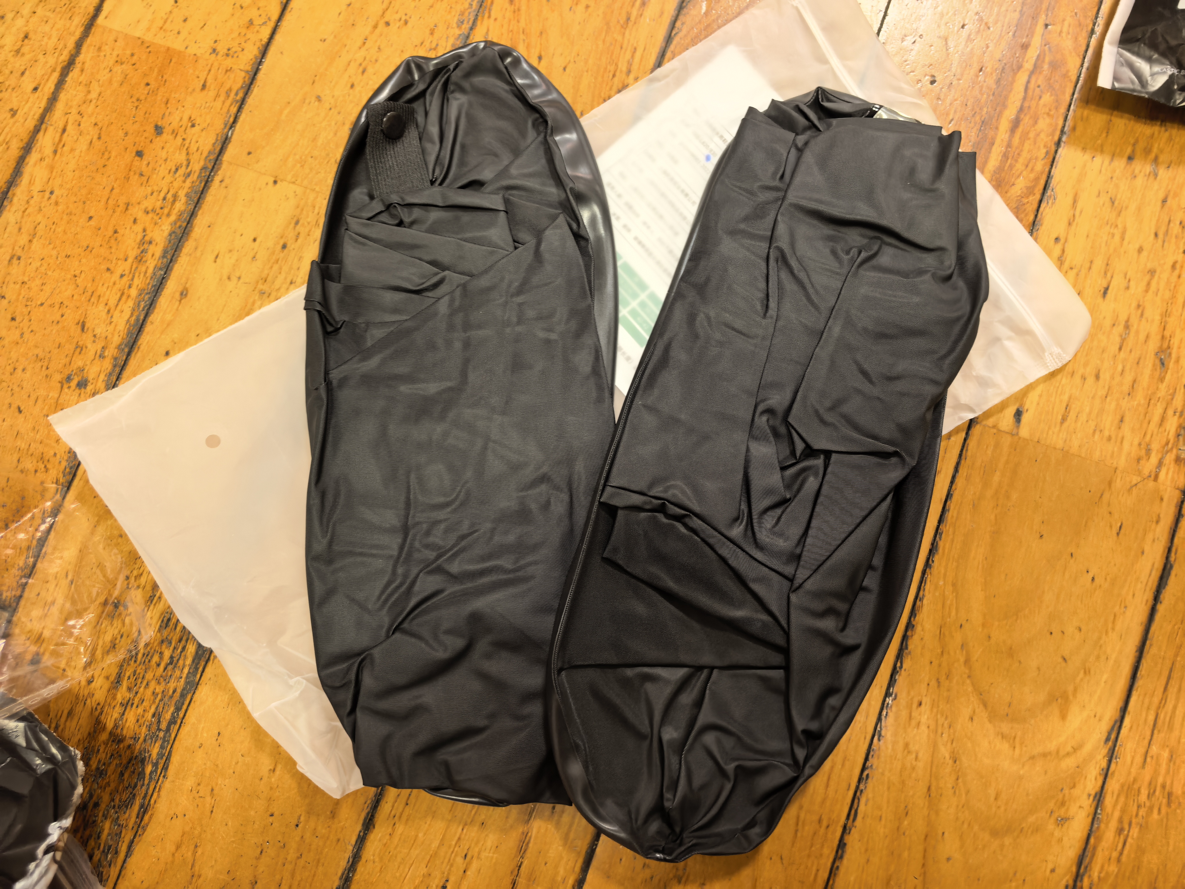 英玛仕（ENGMARSS）过膝高筒雨鞋套成人防水男女雨靴防滑鞋水鞋XL(适合43-45码)电动车防护 实拍图