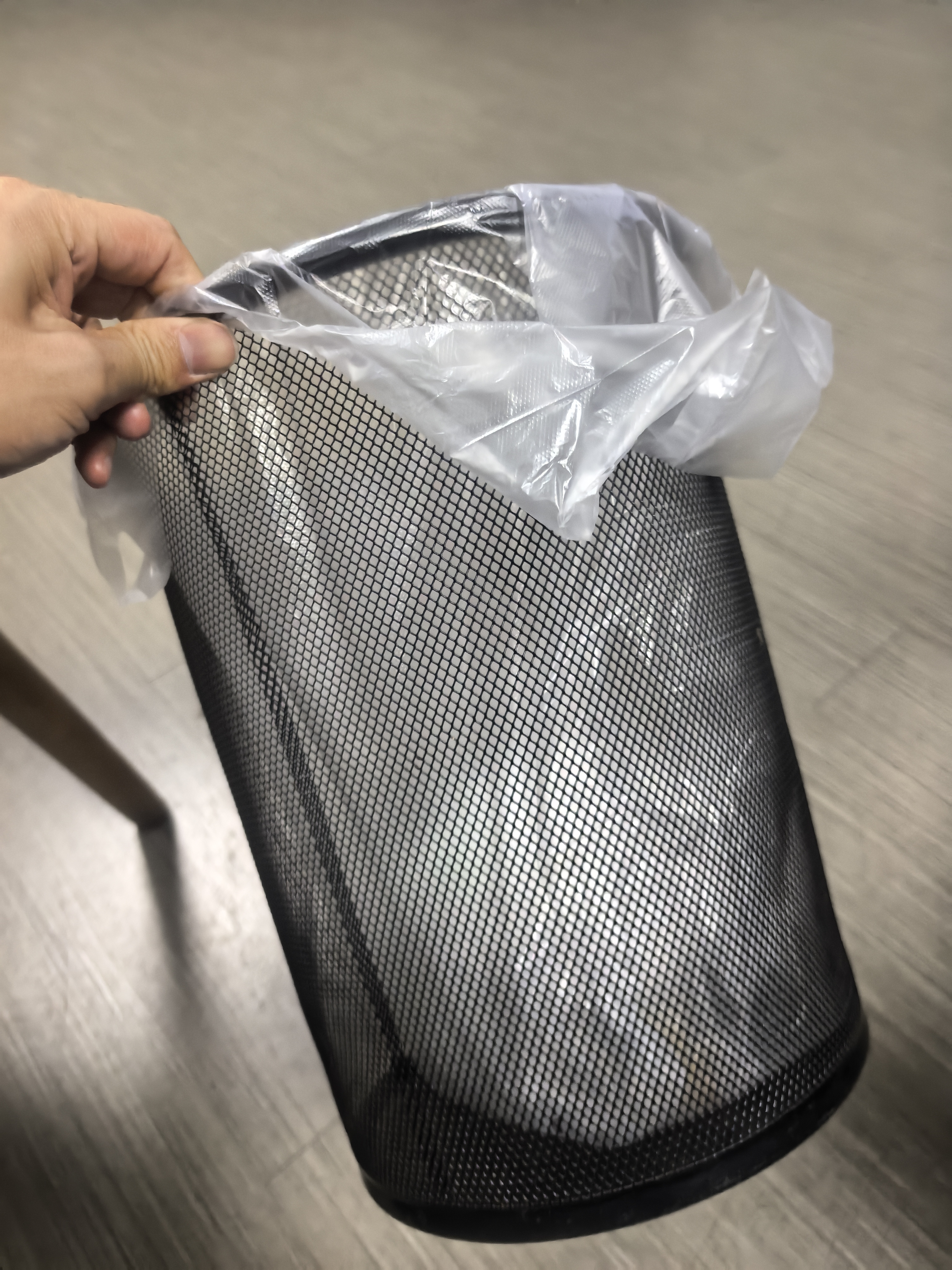 本迪金属网垃圾桶直投12L大号铁丝环保办公客厅宿舍家用厨房厕所纸篓 实拍图
