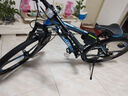 EG7山地自行车成人学生变速越野单车双减震赛车26寸青少年男女 三刀【升级减震 轻量铝架】黑蓝 27.5寸27速【适合：175-190CM】 实拍图