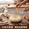 青苹果耐热玻璃碗和面盆欧式沙拉碗加厚揉面盆4.35L超大容量 实拍图