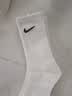 耐克（NIKE）正品NIKE耐克袜子篮球袜中长筒纯棉男女跑步运动休闲四季款透毛巾 白色高筒（四季款3双装） M码（38-42）鞋码 实拍图