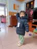 保姆鹅 【风墙】儿童羽绒服宝宝中长款护脸厚款外套保暖童装[NG2664] 炭黑 110 实拍图