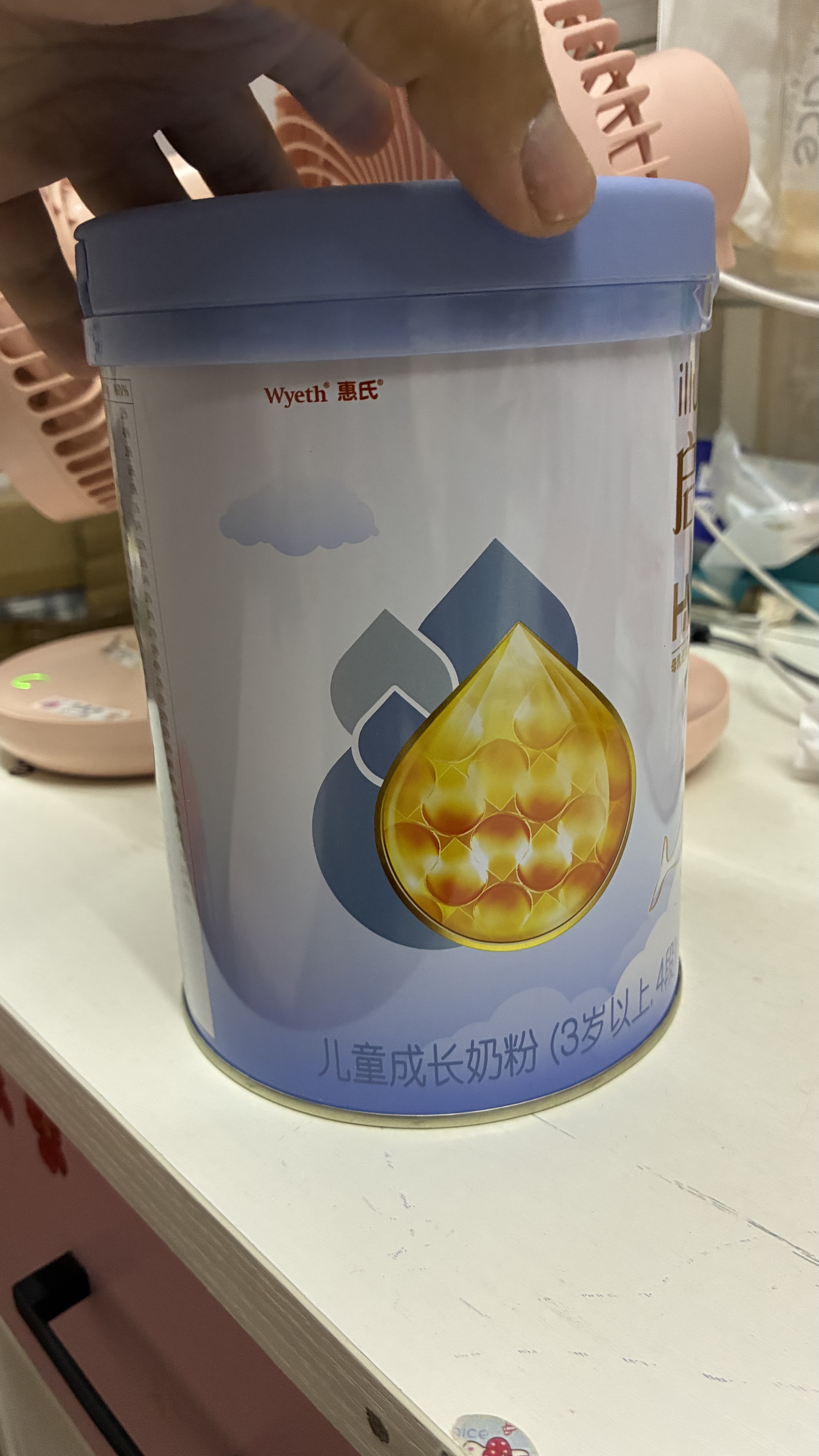 惠氏（Wyeth）【全新7维进阶】启赋蓝钻4段 HMO儿童成长奶粉810g 实拍图