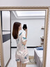 有趣熊睡衣女冰丝短袖韩版性感春秋薄款仿真丝绸夏季长裤大码女士两 NSLQ-宝石绿玫瑰R-双短女 L【建议穿着体重101-120斤】 实拍图
