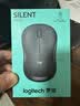 罗技（Logitech）M220 轻音鼠标 无线鼠标 办公鼠标 对称鼠标 带无线微型接收器 灰黑色 实拍图