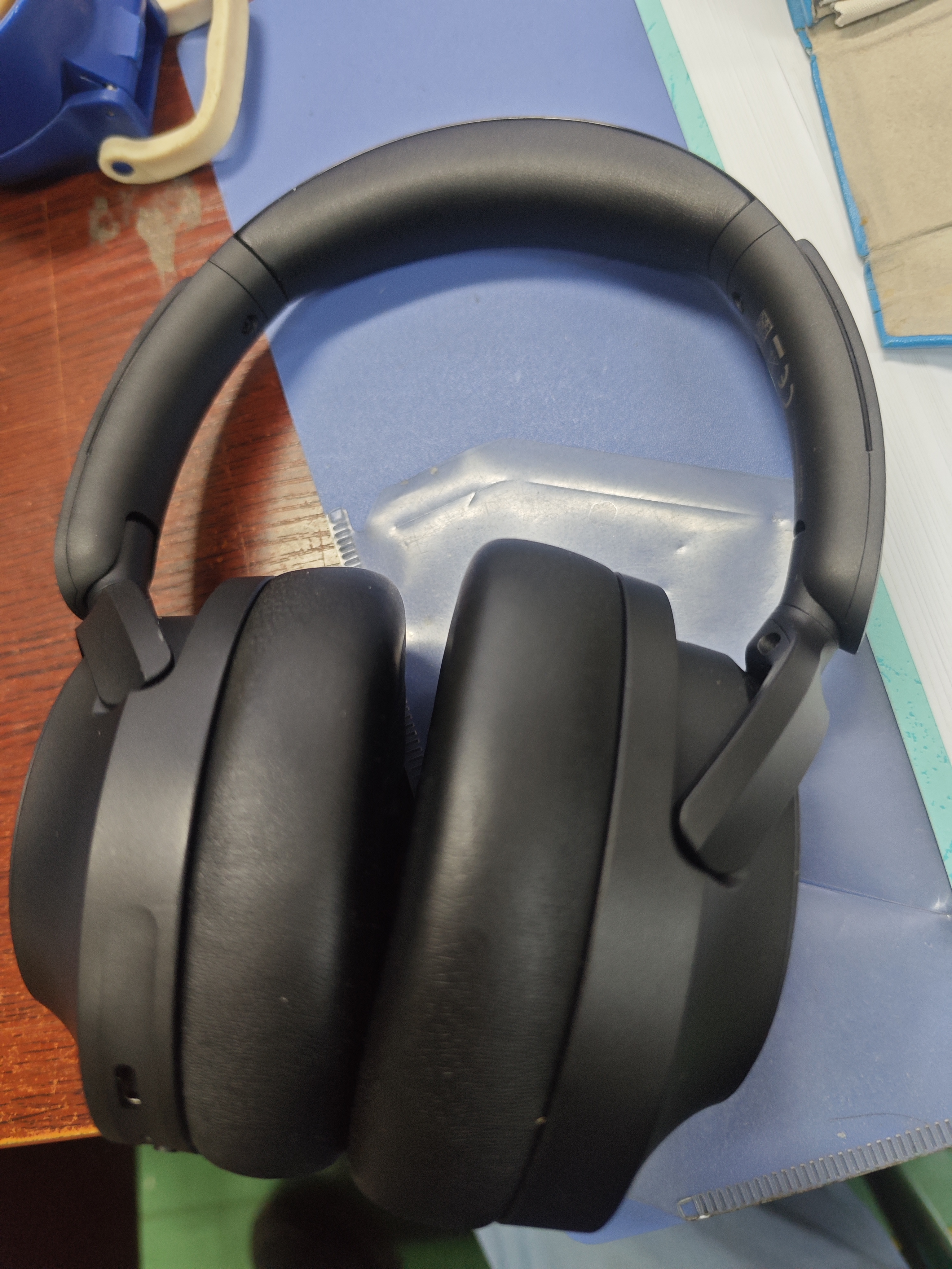 QCY H3S 头戴式-56dB主动降噪【双金标+A级降噪认证】7麦蓝牙耳机无线有线游戏低延迟超长续航 黑色 实拍图