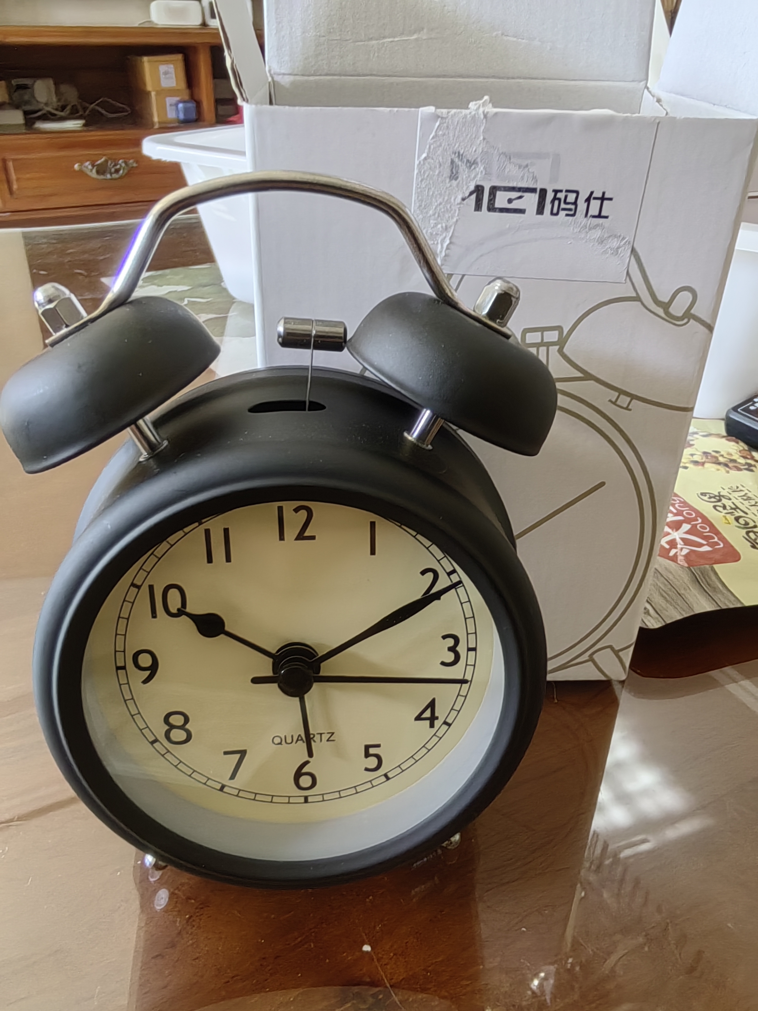 码仕【热销50W+】闹钟儿童卡通夜光大音量传统复古机械打铃学生专用起床神器简约床头钟黑色礼物开学季 实拍图