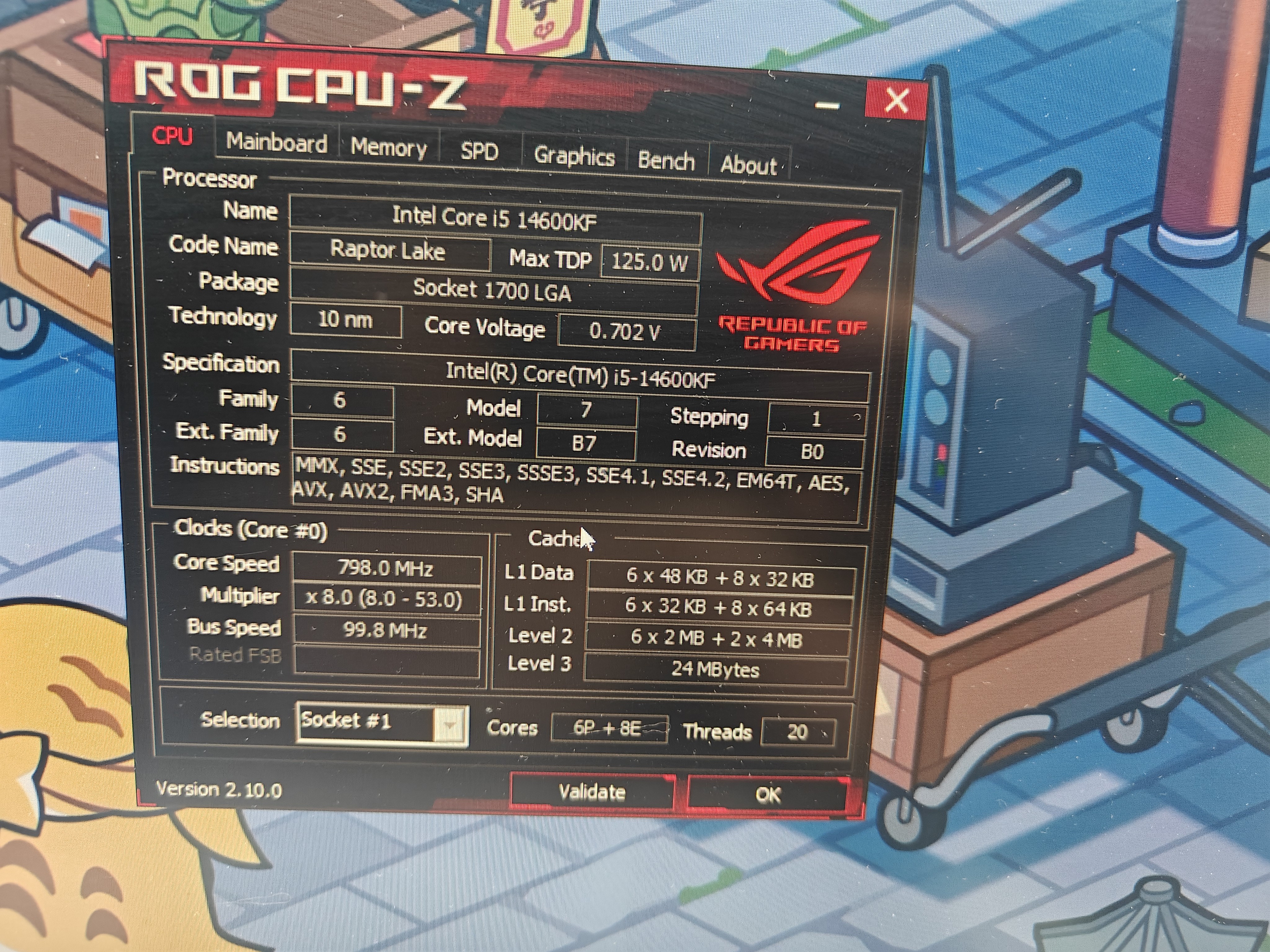 英特尔（Intel）酷睿14代 i5处理器14600KF 14核20线程 24M三级缓存 盒装台式机CPU 畅玩三角洲行动/无畏契约 实拍图