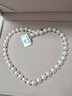 meluxe美奈 时光*梦S925银天然淡水珍珠项链强光经典百搭全珠链生日礼物 【10-11mm】圆形 42cm 实拍图