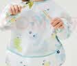 babycare宝宝吃饭罩衣儿童围兜婴儿反穿衣防脏辅食围裙 薄荷冰柠 80码 实拍图
