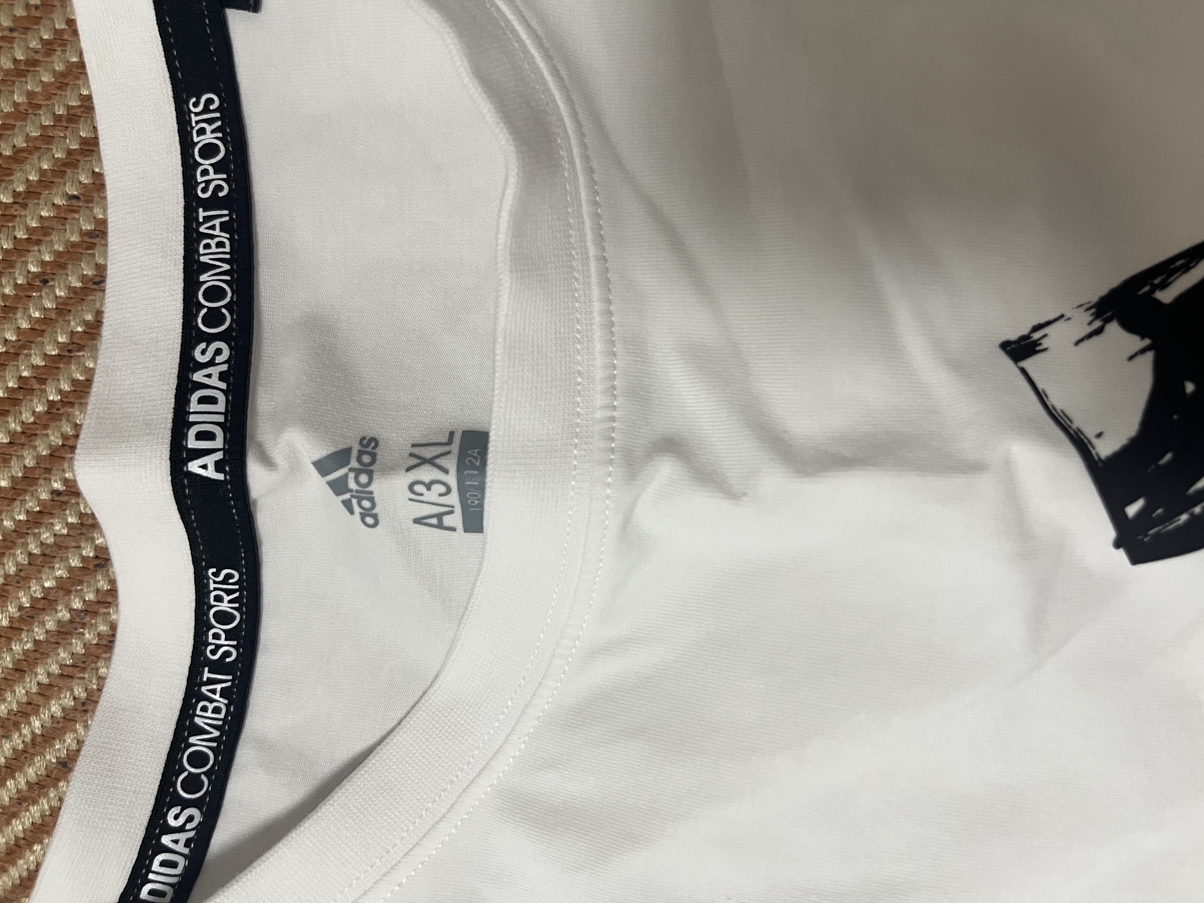 阿迪达斯（adidas）【特价清仓】夏季男女同款短袖男T恤跑步健身运动速干 白黑 3XL 实拍图