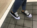 人本黑色帆布鞋女2024春季新款韩版ulzzang学生百搭ins情侣潮鞋子 黑色-（偏大，建议拍小一码） 36 实拍图