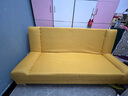 骁诺沙发客厅折叠沙发床两用小户型简易出租房布艺沙发卧室懒人沙发 芒果黄【加宽加厚海绵】 1.5米双人位 实拍图