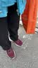 足力健老人鞋【送妈妈】中老年轻便散步休闲健步鞋2431380J 女 酒红 38 实拍图