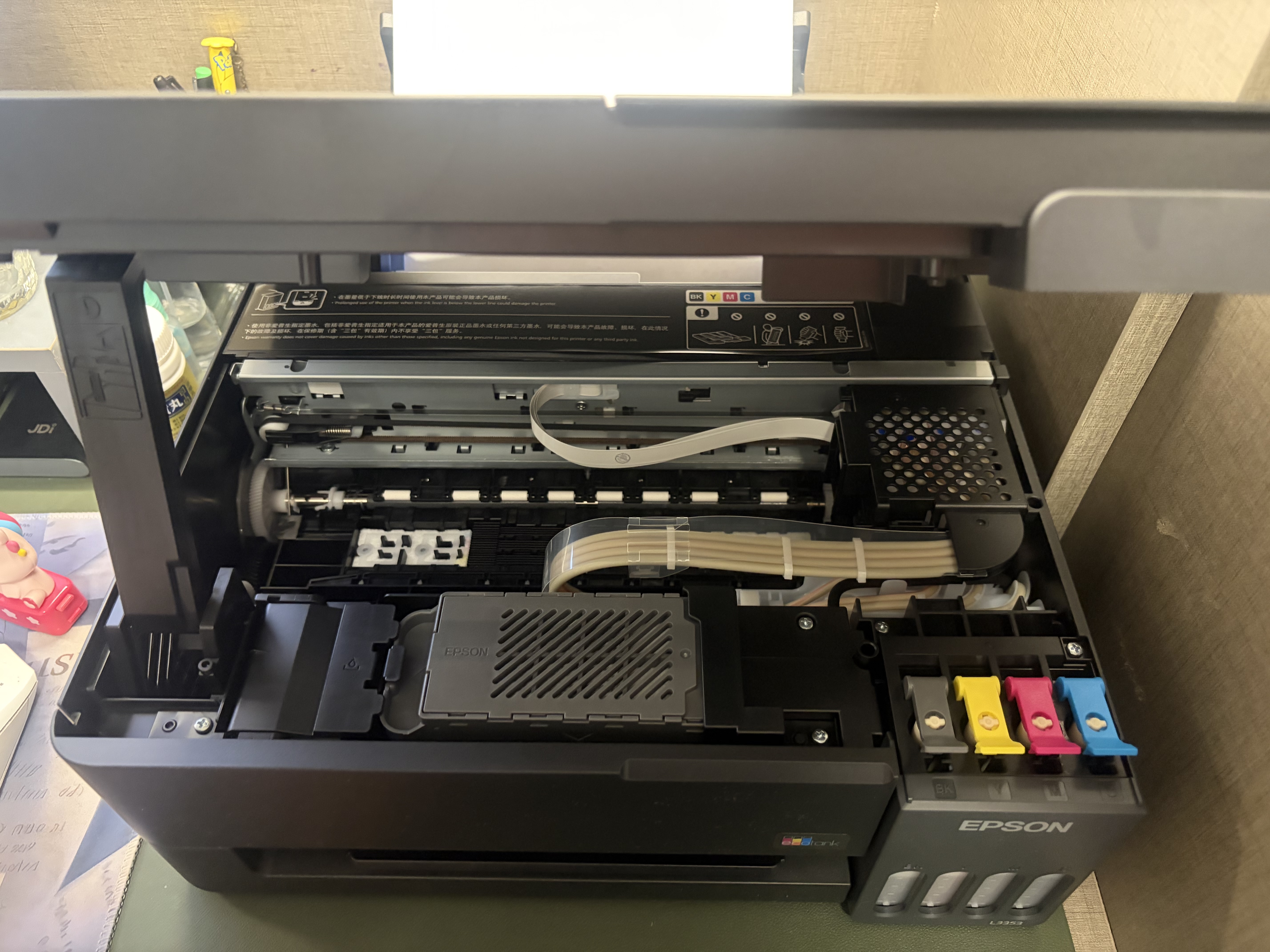 爱普生（EPSON）【6代新品】L3353墨仓式彩色家用AI学习打印机 L3251/L3255升级版(打印复印扫描 微信/无线 黑色） 实拍图