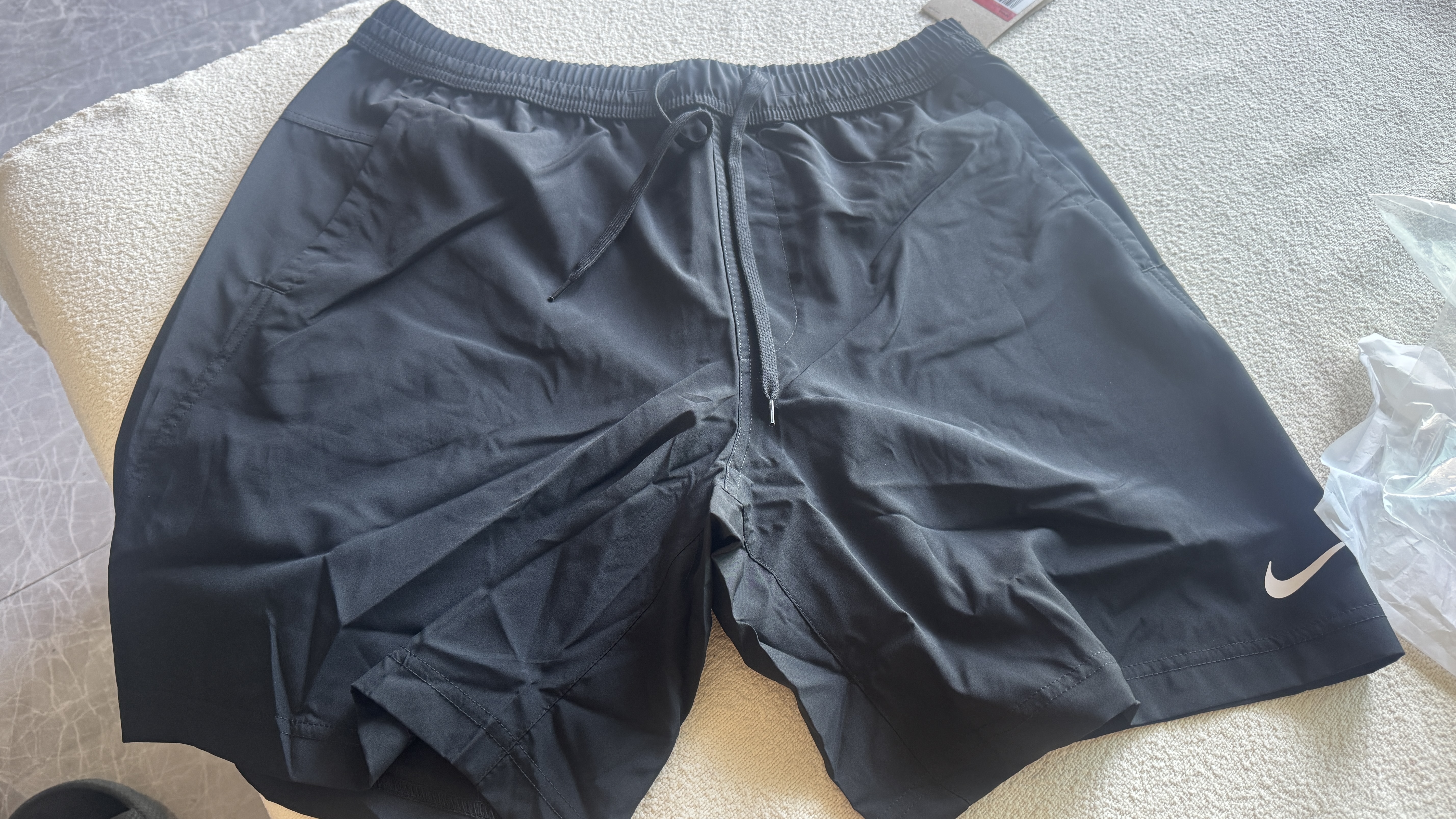 耐克（NIKE）双11耐克(NIKE)男运动短裤7寸无内衬跑步短裤透气DV9858-010黑L 实拍图