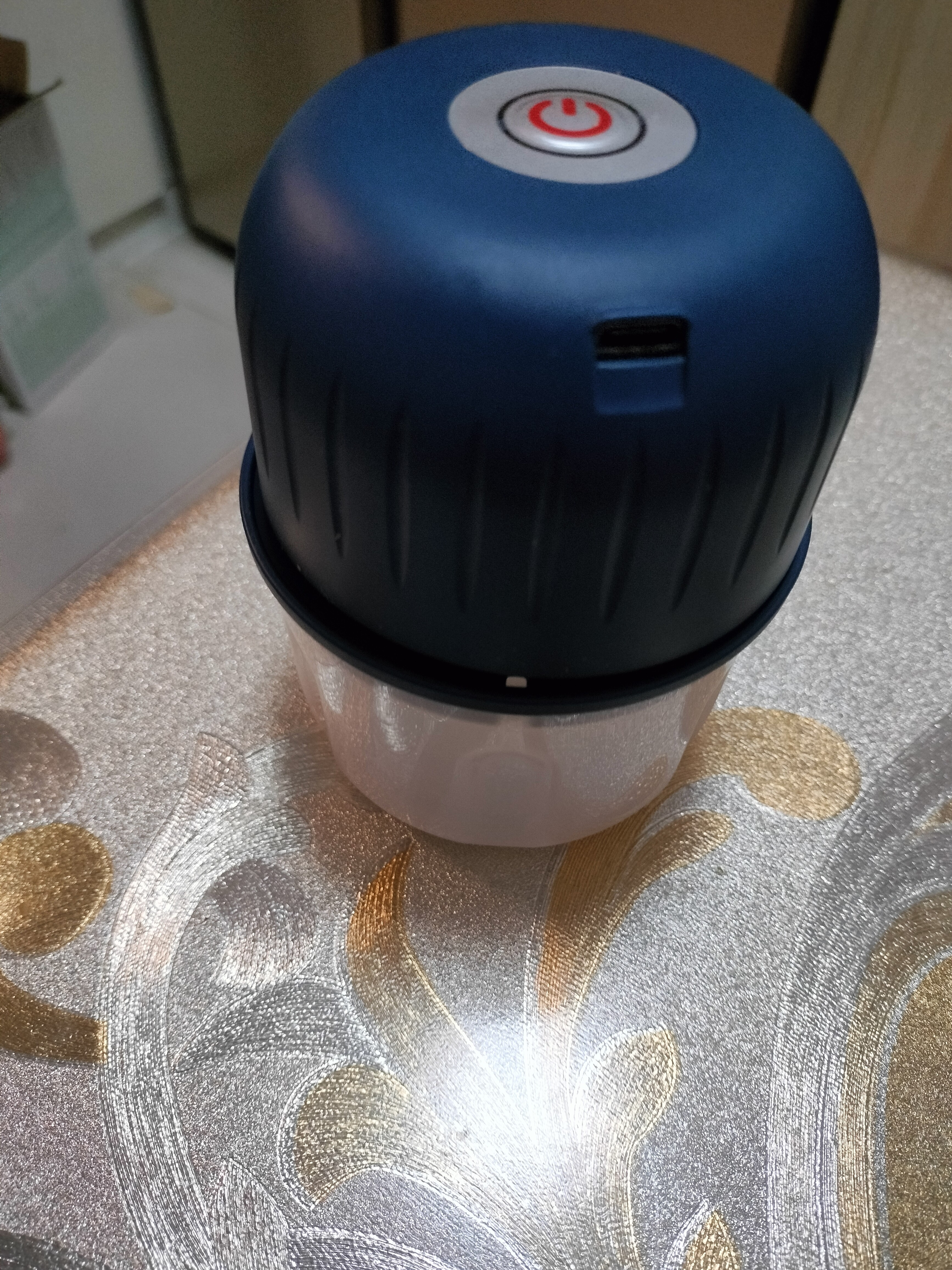 绞肉机小型打蒜器家用绞蒜切蒜器多功能辅食料理机电动蒜泥神器蒜蓉机自动切菜机压蒜器 宝蓝色- 0.26L （升级大电机） 实拍图