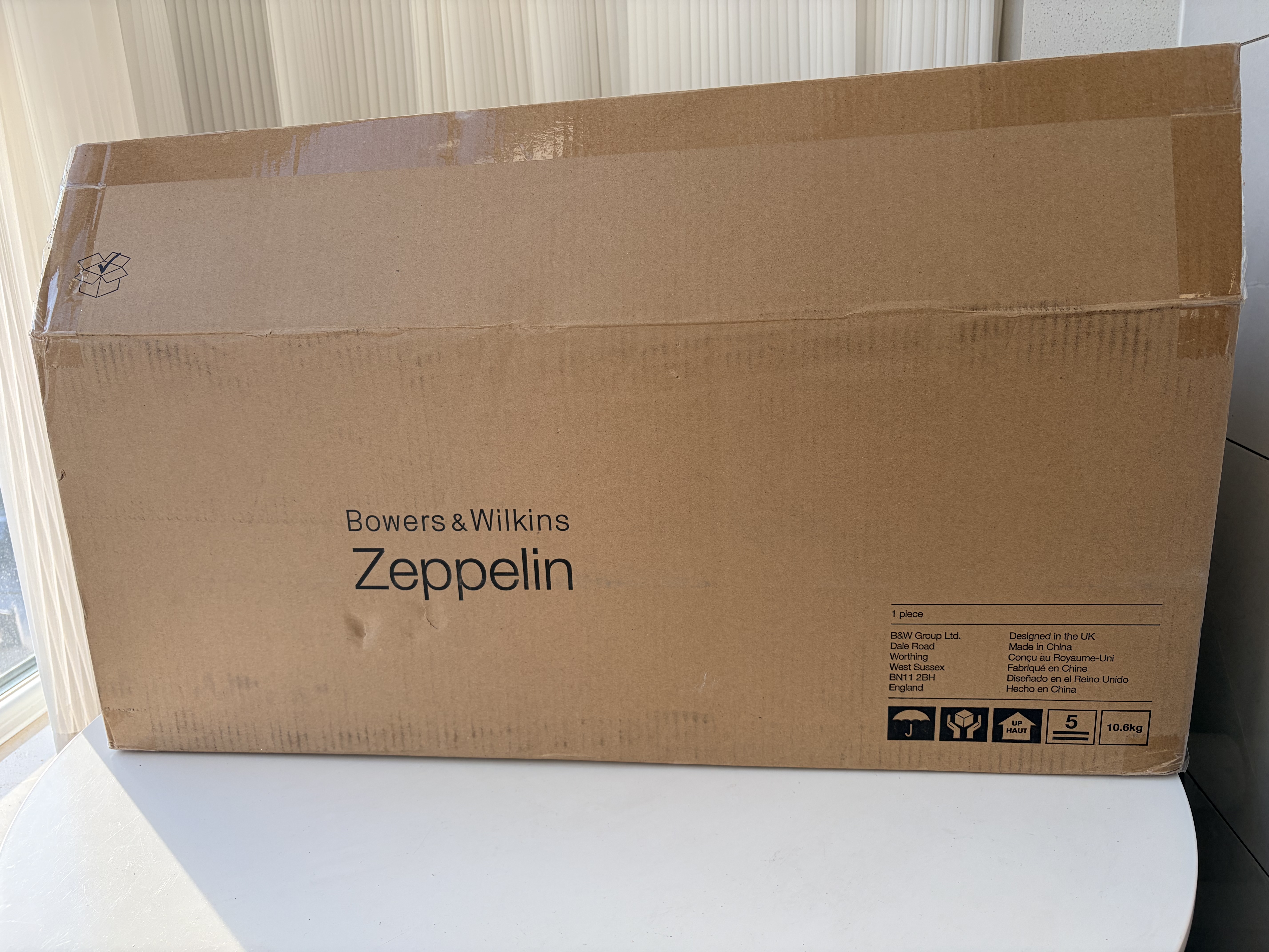 宝华韦健Zeppelin Pro【价保双11】齐柏林飞艇6代无线HIFI有源蓝牙音箱B&W桌面音响送礼物 晨曦金 实拍图