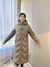 隽狐中老年羽绒服女款过膝长款妈妈冬装加厚大码老人奶奶太太冬季外套 咖色 2XL 【推荐121-135斤】 实拍图