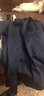 POWO长袖免烫易打理抗皱衬衣男士正装修身深蓝商务休闲韩版白色衬衫 深蓝色 38 码（适合95-105斤） 实拍图