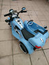 派克奇儿童电动摩托车宝宝三轮车大号双人可坐大人充电玩具双驱童车亲子 蓝色脚踩油门+喊话器+12V7电瓶 可坐大人+550大电机 实拍图