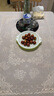 MEIWA 进口桌布防水防油PVC餐桌布加厚茶几布免洗台布餐桌垫长方形桌布 罗曼史米粉色 进口蕾丝款 135*180cm（长桌通用） 实拍图