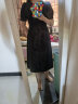 范思蓝恩22FS2038胸前镂空连衣裙女夏新款高级感气质显瘦裙子 气质黑 S 实拍图