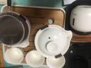 百科（BYKE） 便捷功夫茶具懒人烫酒壶随手礼套装快客杯商务陶瓷旅行茶具一壶二杯简易茶具套餐家用 白瓷快套装(不含茶盘) 实拍图