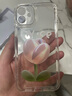 英恺达 适用苹果12手机壳iphone12保护套全包防摔男女款创意防摔保护壳透明彩绘郁金香 实拍图