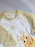 wua·wua婴儿衣服春秋分体套装1-3岁儿童内衣上衣裤子宝宝秋冬季家居睡衣 黄色长颈鹿-开肩四季款 100 实拍图