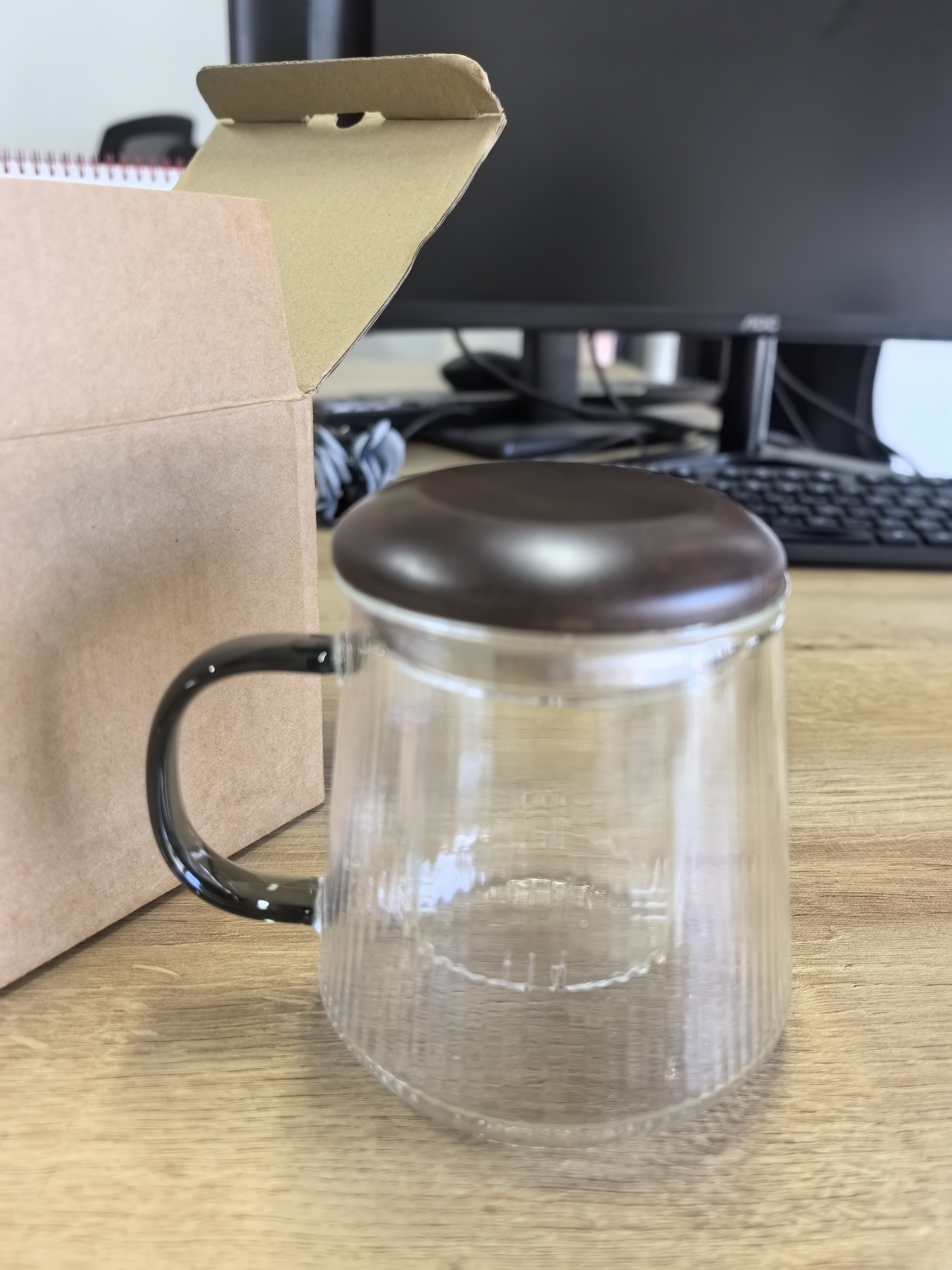 TEAHUE玻璃茶杯茶水分离杯女士个人专用办公室茶具水杯泡茶杯子 实拍图