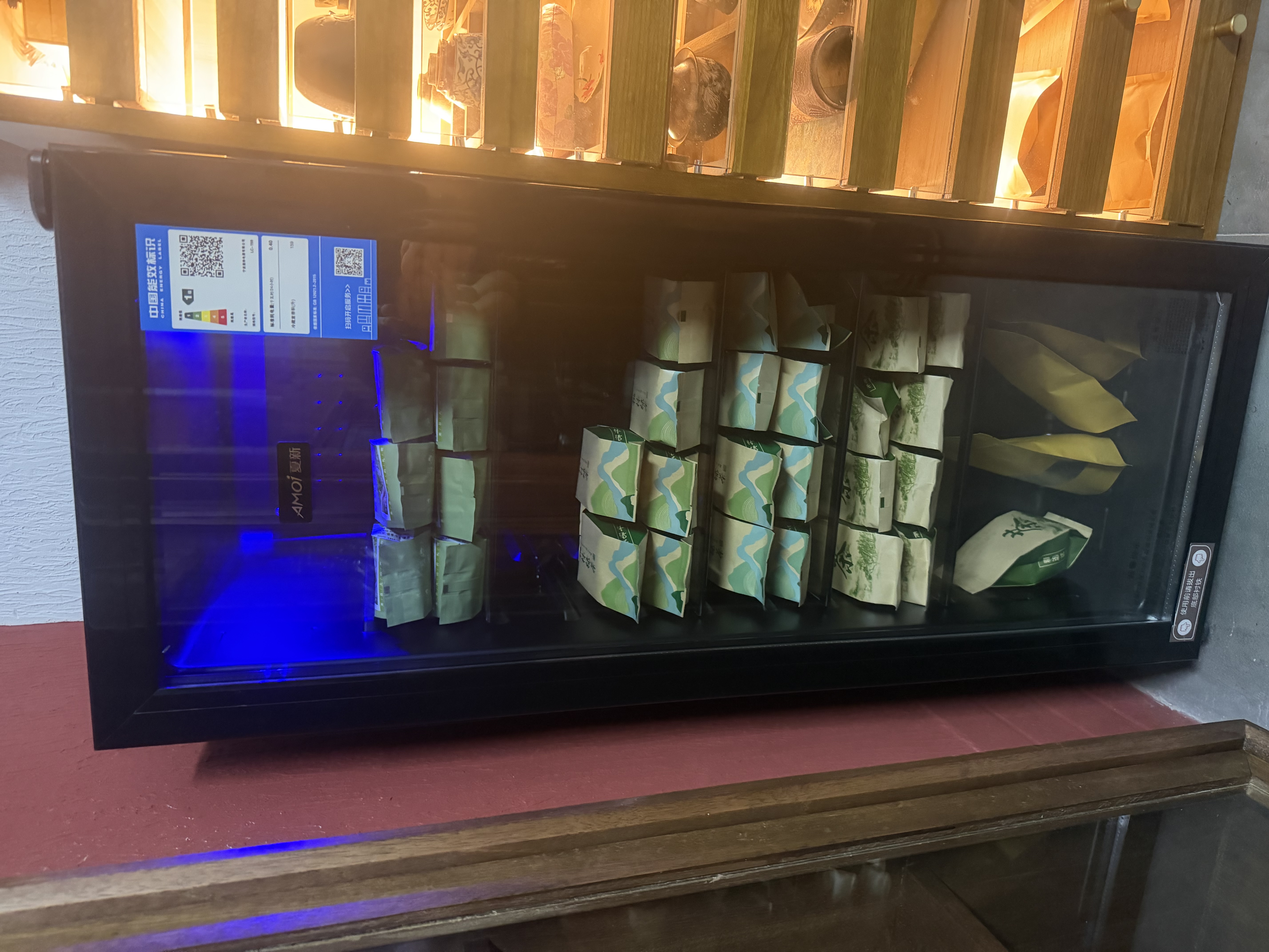 夏新冰吧冷藏柜 欧式恒温红酒柜酒店家用客厅冰箱迷你小型单门办公室保鲜展示留样茶叶饮料 【全冷藏+蓝光灯】一级能效159升 实拍图