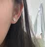 BJYLS999纯银针雪花耳钉女养耳洞流苏耳线足银针耳环2026轻奢高级耳饰 【999足银耳链】雪花耳线一对 实拍图