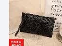 儿童零钱包男女士钱包钱夹手拿包女学生复古多功能竖款卡包手机包 黑色 实拍图