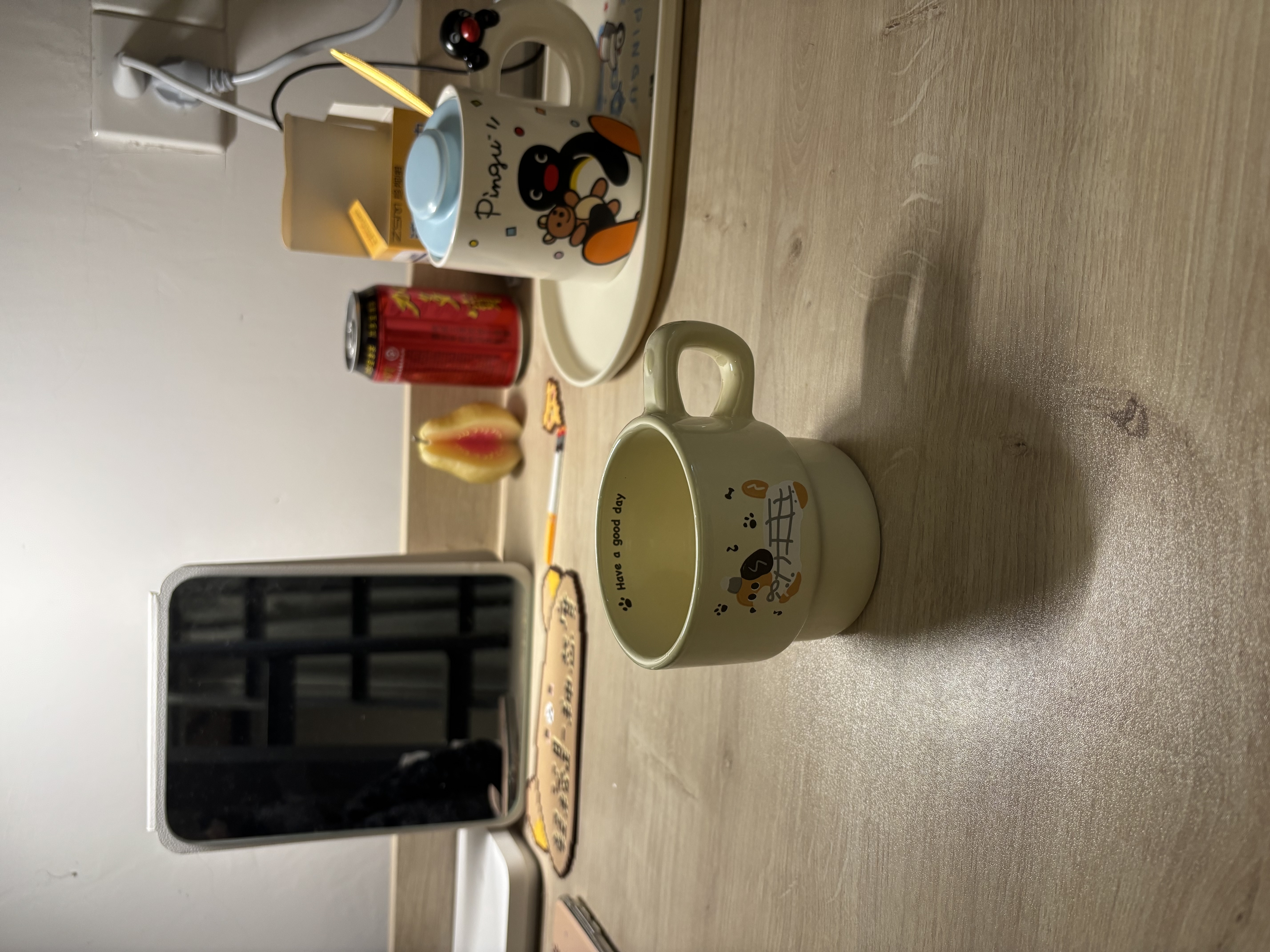 网红新款叠叠马克杯宿舍家用可爱狗陶瓷杯水杯礼物茶杯咖啡杯 奶油色 1个 280ml 奶白礼帽小狗叠叠杯【无盒装】 实拍图