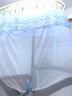 禧愿蚊帐 吊顶圆顶式蚊帐1.5米公主宫廷式上床下床子母床圆床上下铺蚊 颜汐-海洋兰  直径1.5米 1.5米床 实拍图