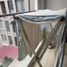 美丽雅晾衣架落地式阳台专用移动衣杆可折叠伸缩晒被子不锈钢室内外衣架 实拍图