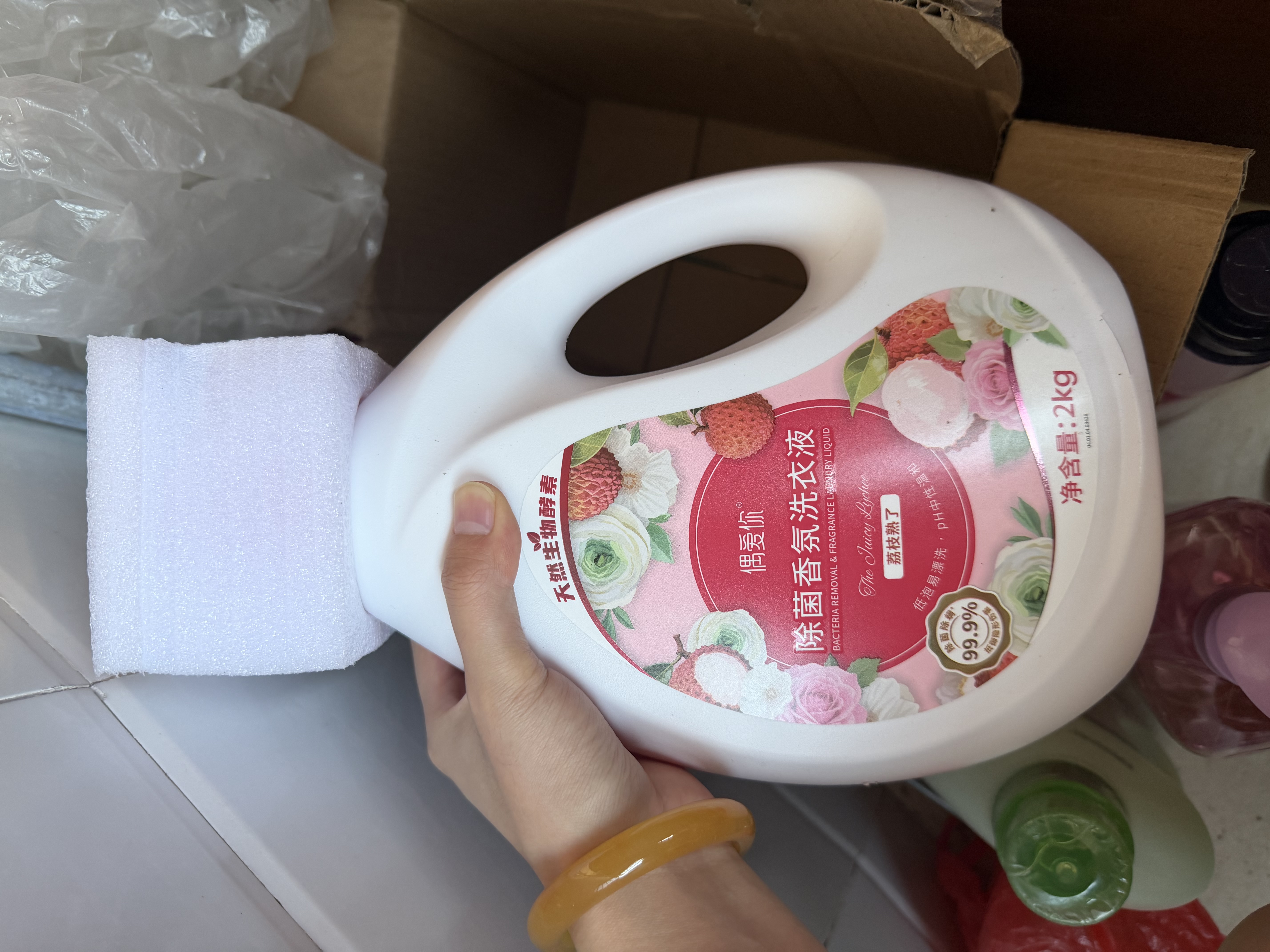 偶爱你除菌香氛荔枝熟了洗衣液2kg 99.9%除菌除螨生物酵素【品质严选】 实拍图