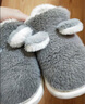 京东京造儿童拖鞋男童包跟卡通舒适毛绒保暖包脚棉拖鞋灰色30-31 JZ-3262 实拍图