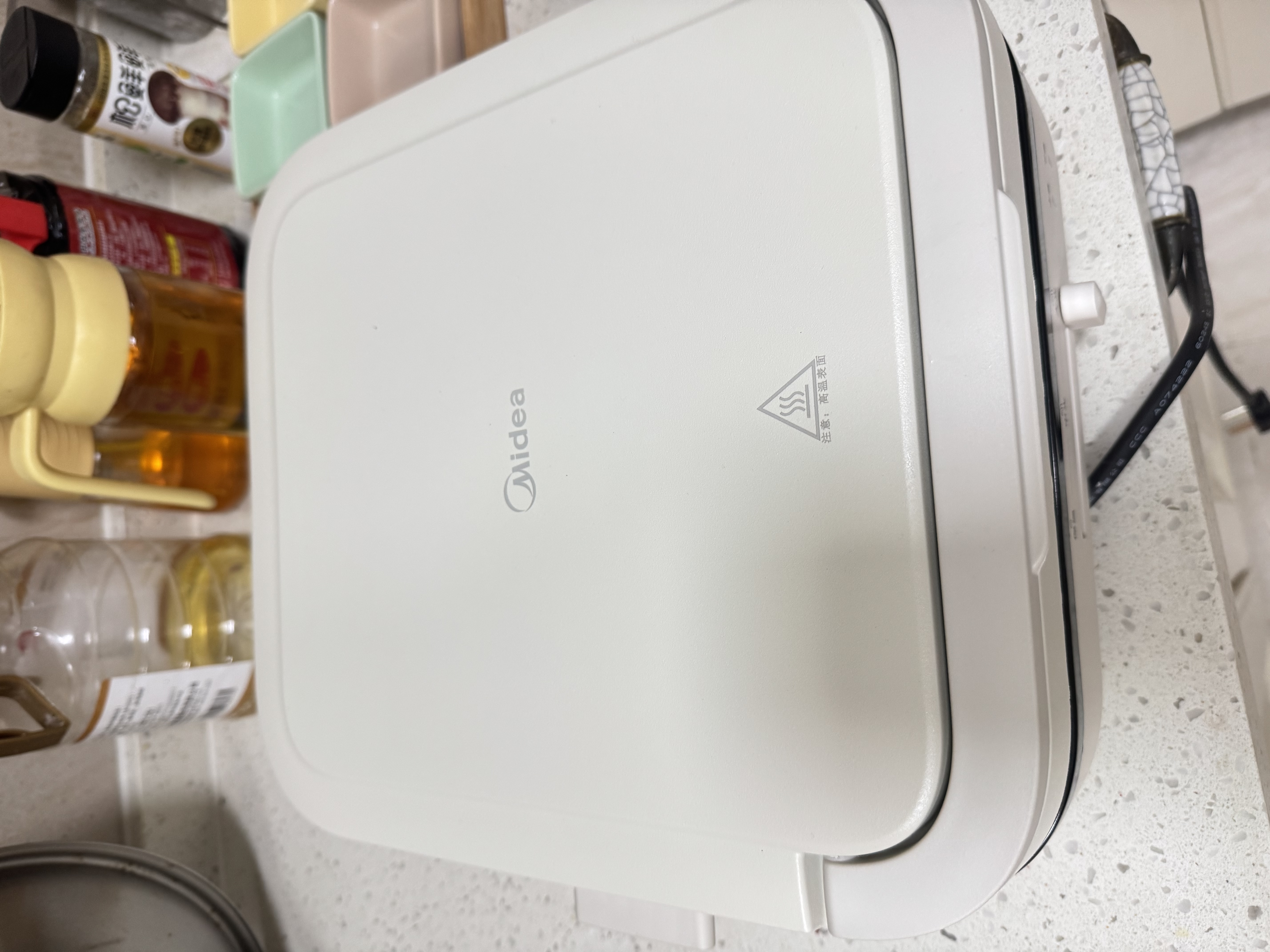 美的（Midea）电饼铛家用下盘可拆洗大火力三明治早餐机煎烤锅 方形双面加热加深大尺寸升级蒸汽烙饼烤肉锅28J51 实拍图