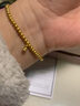 六福珠宝福满传家系列足金简约圆珠黄金手链女款手串 计价 约5.32克-砂面 实拍图