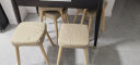 非洲鹰（feizhouying） 凳子家用简约现代省空间高凳子北欧木圆凳子软面小凳子椅子 榉木浅灰 实拍图