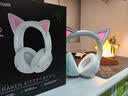 雷蛇（Razer）北海巨妖萌猫版V2蓝牙版 无线头戴式电竞游戏耳机耳麦 网红猫耳 RGB灯效 白色 适配三角洲行动 实拍图