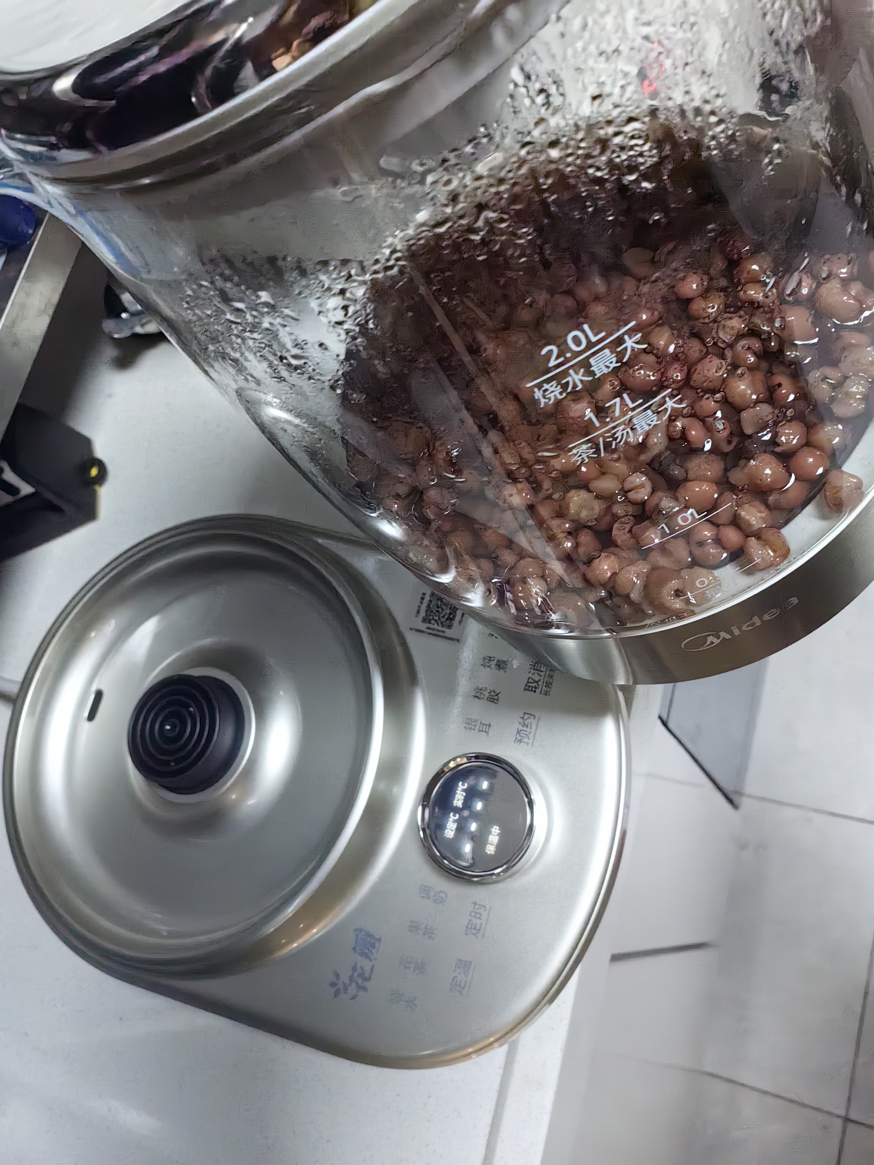 美的（Midea）养生壶花瓣全玻璃0胶水茶篮母婴泡奶机烧水壶电热恒温水壶全自动一体1200W煮茶器2L大容量YS18B315 实拍图