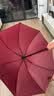 天堂伞 防风雨伞三折 雨伞三折叠便携易甩干商务雨伞男女 酱红 实拍图