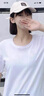 红蜻蜓短袖t恤女士2026年夏季新款纯棉白色高端洋气女装时尚高级感上衣 白色 L 【建议105-120斤】 实拍图