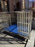 金百特【满焊加粗全方管】不锈钢狗笼子大型犬宠物狗屋狗别墅金毛哈士奇 【全方管配六轮】-长142宽95高120 高加索等 组装款满焊【带脚垫板】 实拍图