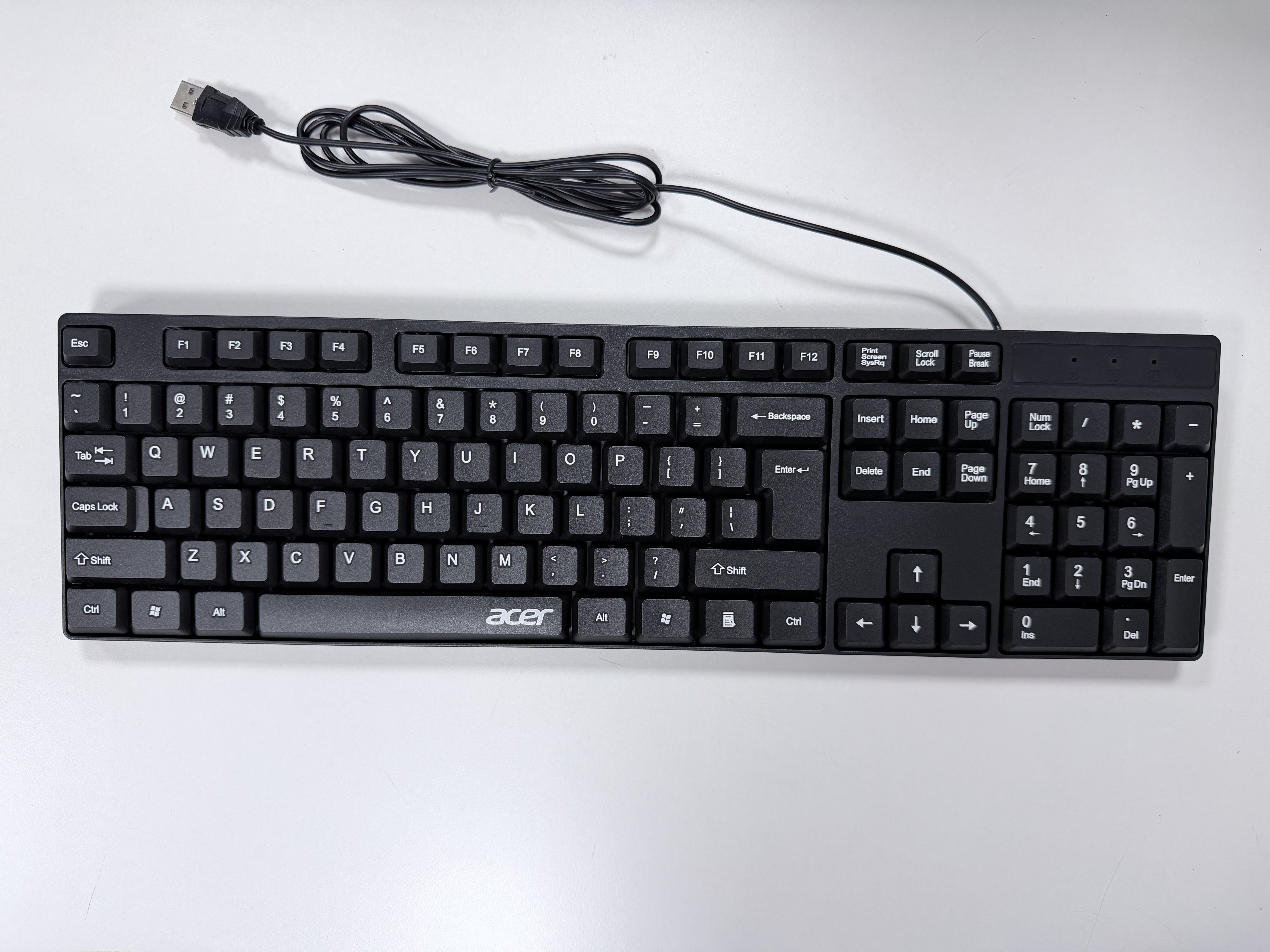 宏碁(acer) 键盘 有线键盘 办公键盘 笔记本键盘 电脑键盘 防泼溅 经典手感 OKW247 实拍图