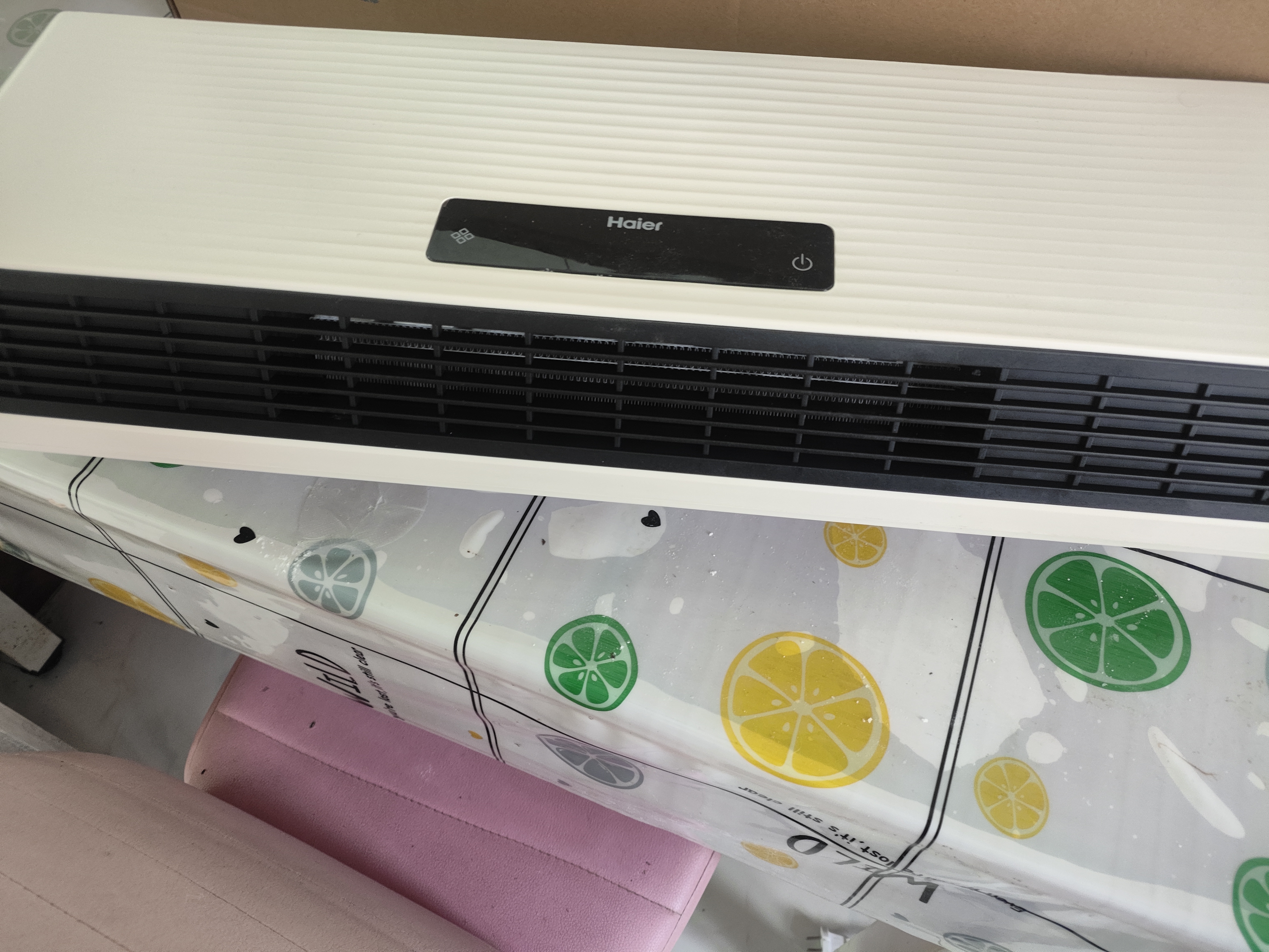 海尔（Haier）壁挂暖风机免打孔悬挂台壁两用取暖器浴室洗澡防水浴霸电暖器轻音电暖气智能语音卧室卫生间热风机 浴室防水/台壁两用/遥控款HNF-2007 实拍图