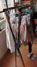 奥誉不锈钢晾衣架双杆落地折叠伸缩阳台晒衣架室内外简易折叠晒衣架 升级不锈钢加强稳固款三杆1.6米 实拍图